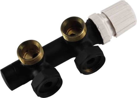 Sanifun thermostatisch 3/4" onderblok haaks-rechts Nero