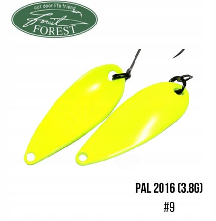Forest PAL Wobbler Fluorescerend Geel 3,8g - Precisie Visserij
