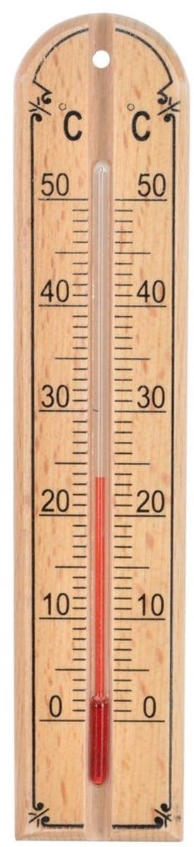Orion - Houten Kamertemperatuurmeter - 20 cm - Binnengebruik - Leesbare Schaal
