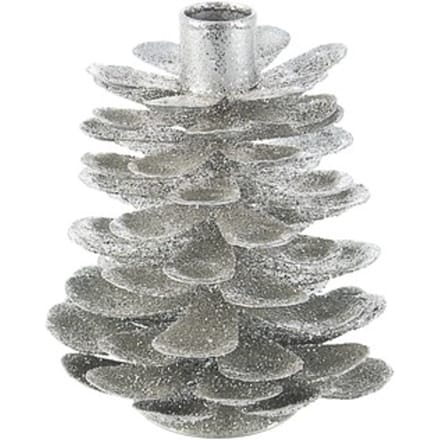 Kerst decoraties Bizzotto P.CANDELA1P PINEAL ARGENTO H14