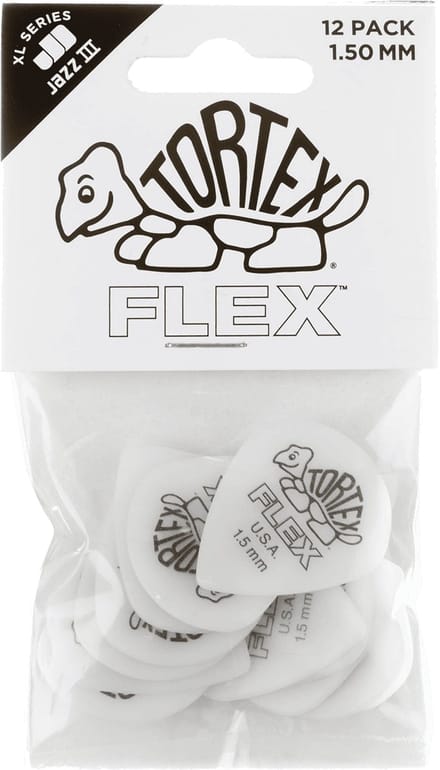 Jim Dunlop Tortex Flex - Plectrums - Jazz III XL - 1,50 mm - Player's Pack