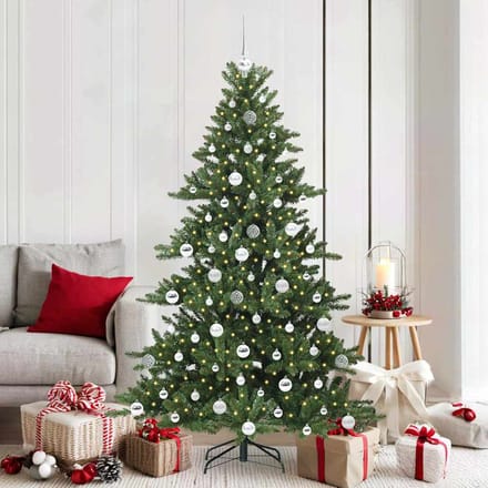 vidaXL - Kunstmatige - Hinged - Kerstboom - Groen - 180 - cm - PVC - en - Staal