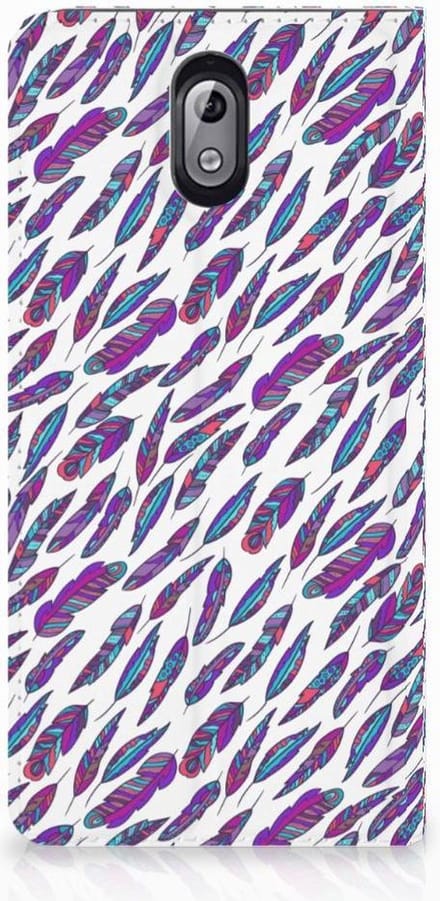 Nokia 3.1 (2018) Hoesje met Magneet Feathers Color