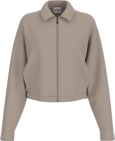 Guess Dames Vest Bruin V6RQ17-KD822/G1O3 Annie Crop Full Zip