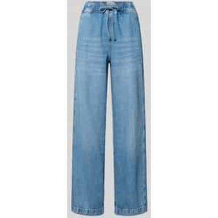 Wide leg jeans met elastische band