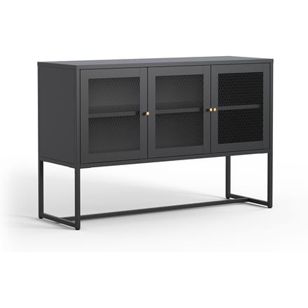 Milton & Oldbrook Vitrinekast Athens Zwart 120 x 40 x 80 cm