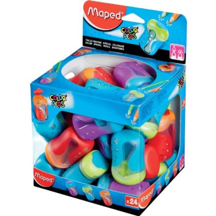 Puntenslijper Maped Color'Peps 2gaats display á 24 stuks assorti