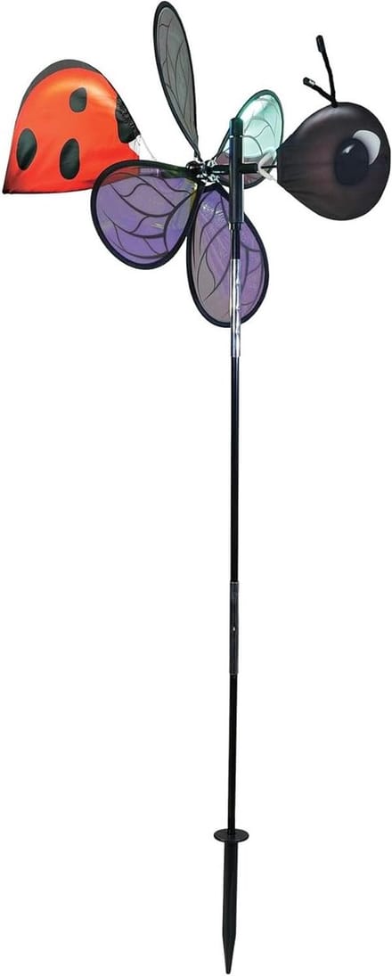In the Breeze 2618 — Draaibare lieveheersbeestje Spinner — Kleurrijk, Leuke Wind Spinner en Wind Direction Indicator