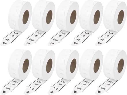 2-Cijferige Witte Losse Nummer Tickets voor Ticket Dispenser (2000 Stuks/Rol)