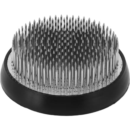 Support de Fleurs 7cm en Acier Inoxydable avec Brosse de Nettoyage pour Arrangements Floraux gray