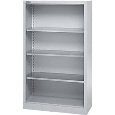 Schäfer Shop Select stellingkast MS, 4 OH, B 950 x D 400 x H 1584 mm, plaatstaal, aluminium wit