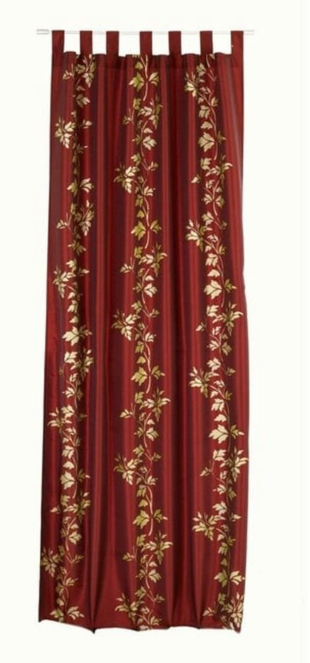 Murcia plooiband gordijn rood goud 140x245cm