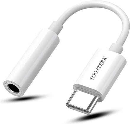 Audio kabel Type C naar 3,5 mm, Headphone Jack Convertor USB C naar 3,5 AUX – Wit