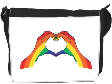 Schoudertas Rainbow Hands White