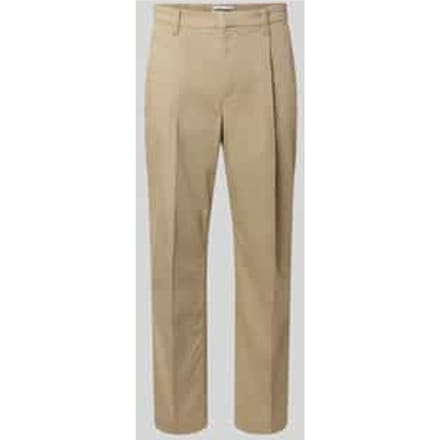 regular fit chino van katoenmix model 'TAAMIR PLEATED'