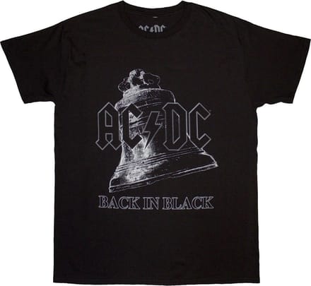 AC/DC - Back In Black Bell Heren T-shirt - M - Zwart