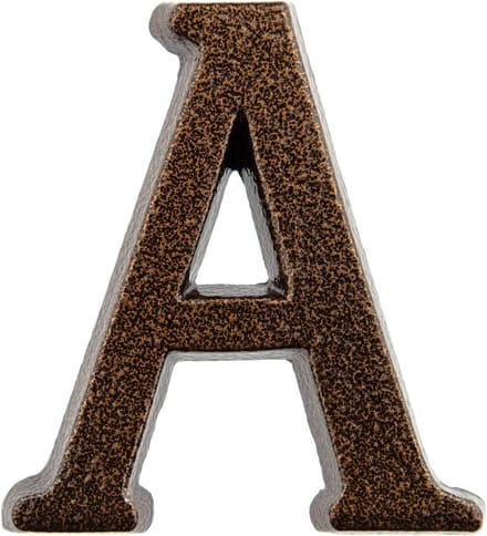 Huisnummer A - Huisdeurnummer Antiek - Adres Aanduiding - 3D Design - 10 cm - Antiek Koper