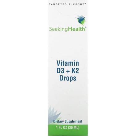 Seeking Health, gouttes de vitamine D3 + K2, 1 fl oz (30 ml)