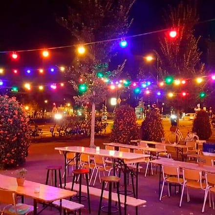 KS Verlichting Patio Lichtsnoer Kleur 40m met 48 LED