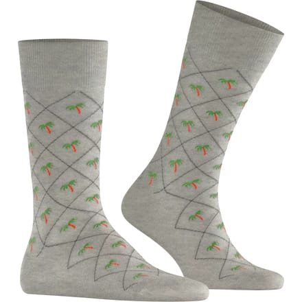 Burlington Palm Tree gedessineerd katoen Sokken heren grijs - maat 40-46