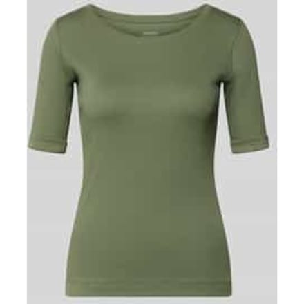 T-shirt met ronde hals en 1/2-mouwen
