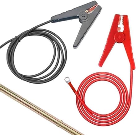 Aarding Rod - Omheining Draad - Veilige Omheining - Met Alligator Clips - 45 cm Lengte - Meerkleurig