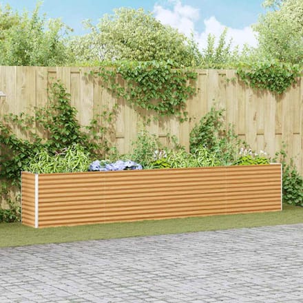 vidaXL - Verhoogde - plantenbak - Lichtbruin - 390 - x - 50 - x - 68 - cm