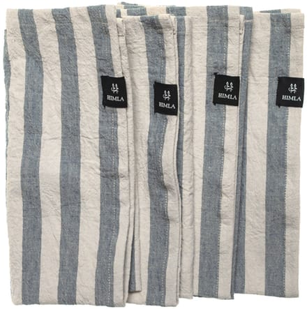 Himla Riviera servet azur - set van 4