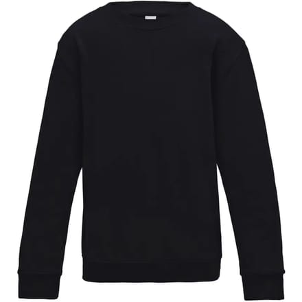 Just Hoods - AWDis Sweat Kinder - Deep Black maat 7/8 (M)