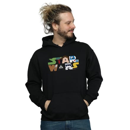 Star Wars Heren Karakter Logo Hoodie (Zwart)