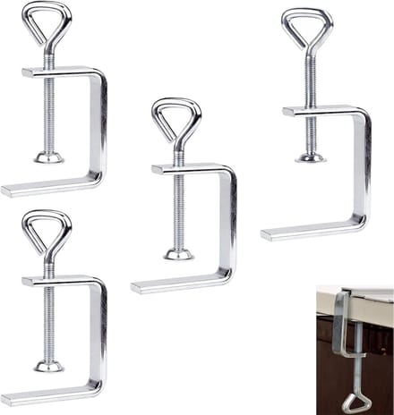 Solidchoice - Set van 4 RVS Klemmen met Verstelbare Breedte