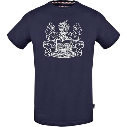 Aquascutum Aldis Crest marineblauw T-shirt