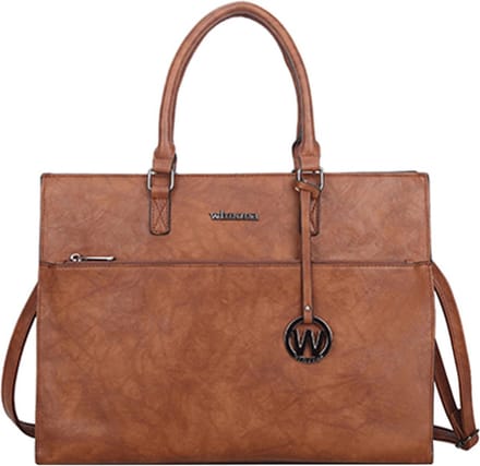 Wimona Franca 1290 Schoudertas / Laptoptas - 14 inch - Cognac