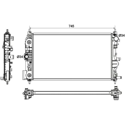 Radiator, motorkoeling NRF 53131