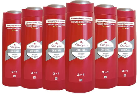 Old Spice Douchegel 3in1 Formule - XL Formaat - 6 x 400 ml