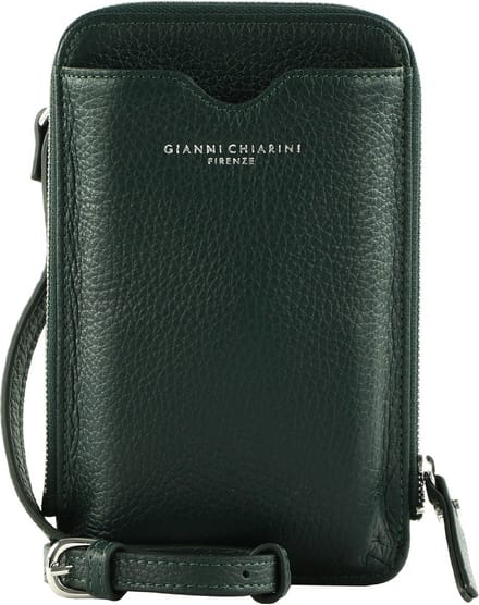 GIANNI CHIARINI Leren Telefoontasje Dollaro Smartphone Case Deep Green Groen