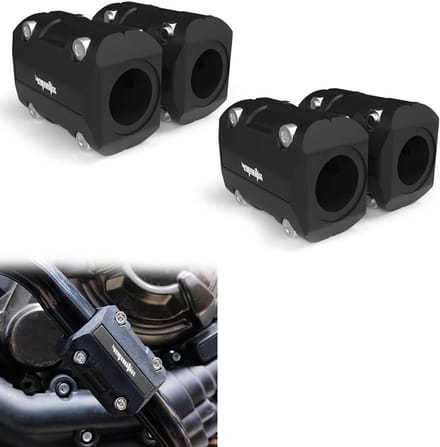 Motorfiets Valbeugel - Frame Sliders - Motor Beschermen - Schokabsorberend Nylon - 2 Paar - Zwart