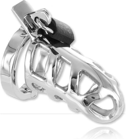 Black Label - Brutal - RVS - Kuisheidskooi met Slotje - Zilver