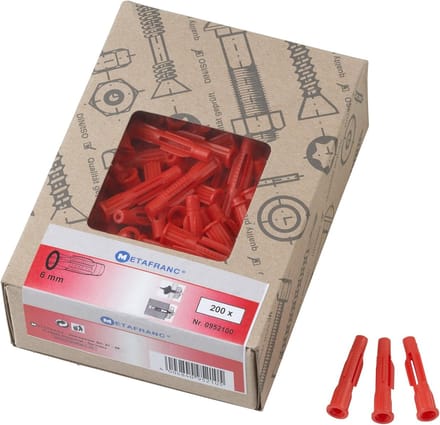Universele pluggen Ø 8 mm - 100 stuks - Voor massieve en holle bouwmaterialen