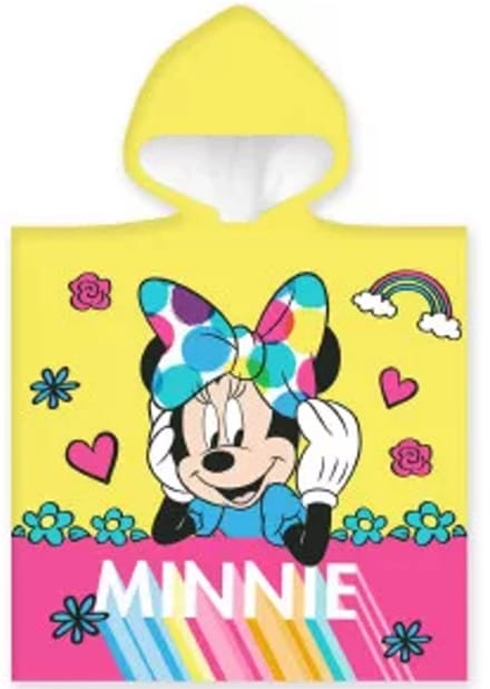 Minnie poncho 50 x 100 cm geel