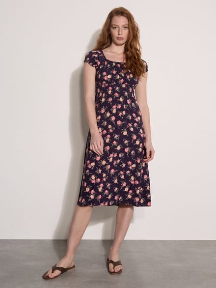 Vintage melkmeisje midi-jurk