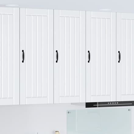 vidaXL - Wandkast - LUCCA - Wit - 40 - x - 31 - x - 100 - cm - Bewerkt - hout