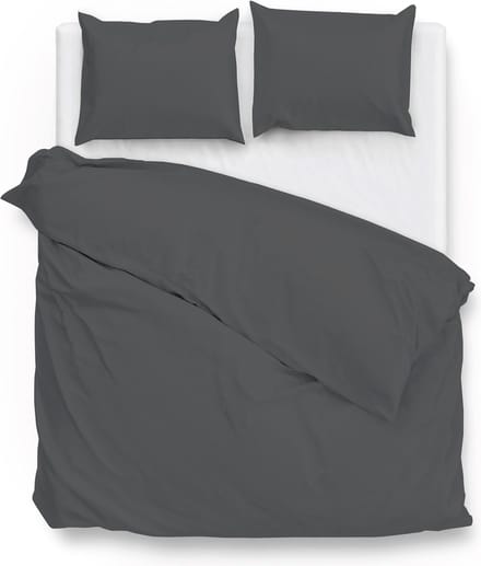 ZoHome Satinado Dekbedovertrek - Lits-jumeaux - 260x200/220 cm - Classic Anthracite