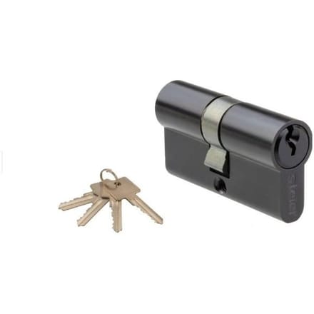 Cilinderslot zwart 30/30 - incl. 4 sleutels - deurcilinder zwart