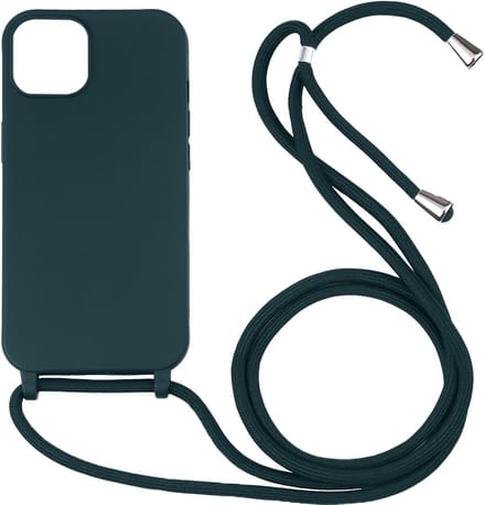 Hoesje geschikt voor iPhone 17 Pro Max - Backcover - Koord - Softcase - Flexibel - TPU - Groen