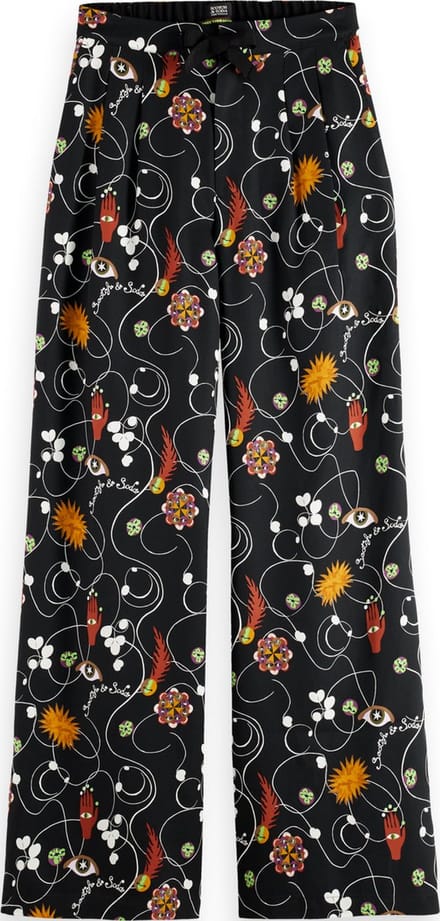 Scotch & Soda ELENI WIDE LEG PYJAMA PANT Dames Broek - Maat M-32