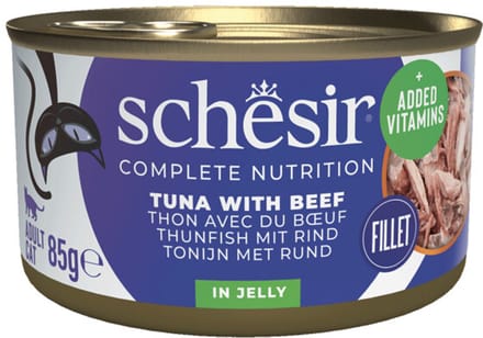 Schesir Kattenvoer Tonijn - Rund - 12 x 85 gr - Voordeelverpakking