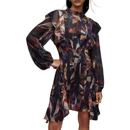 AllSaints Fleur Ls Tippi Dress Rust Brown Taglia: 34 | Abiti Mini Outlet | Donna | Marrone