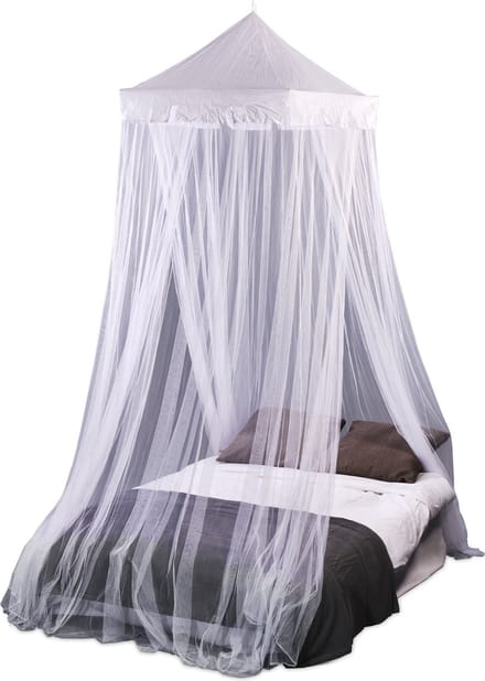 Deconet klamboe Castle XXL - Topframe 90x90cm / 14.Meter Omtrek WIT 2 pers