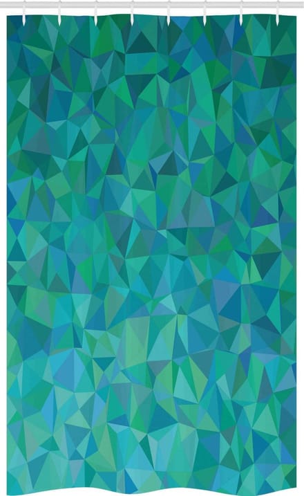 ABAKUHAUS douchegordijn abstract – geometrisch ontwerp – 120x180 cm – groen